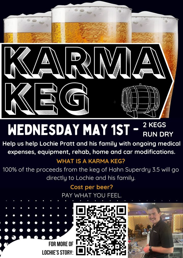 Featured image for “KARMA KEG – Help us help Lochie”