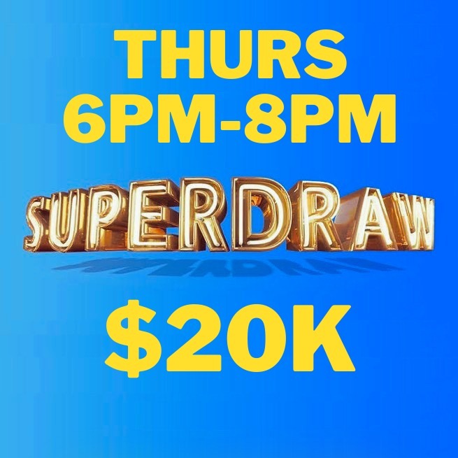 Featured image for “This Thursday we have $20,000 up for grabs from 6 – 8pm and live music from Tlarmon kicking off at 6:30pm”