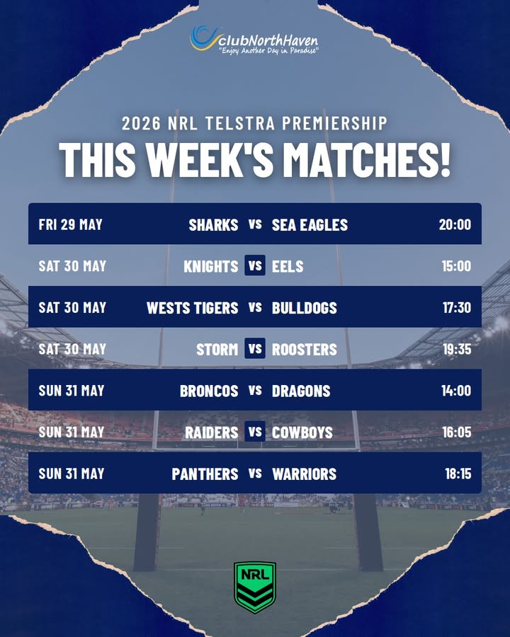 Featured image for “NRL Action This Week at Club North Haven”