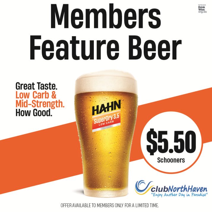 Featured image for “Members Feature Beer: Hahn SuperDry 3.5 Schooners for $5.50 in August”