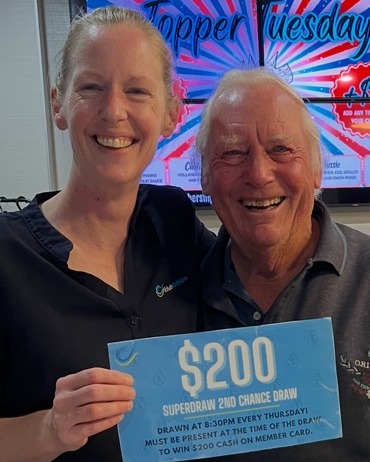 Featured image for “Billy Wins $200 in Club North Haven’s Second Chance Draw”