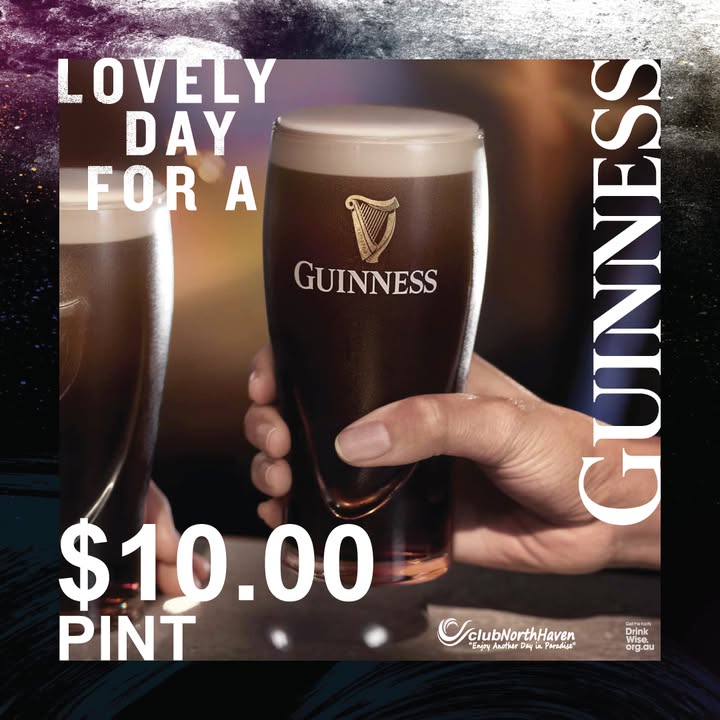 Featured image for “Guinness Pint for $10 – Members Beer of the Month at Club North Haven”