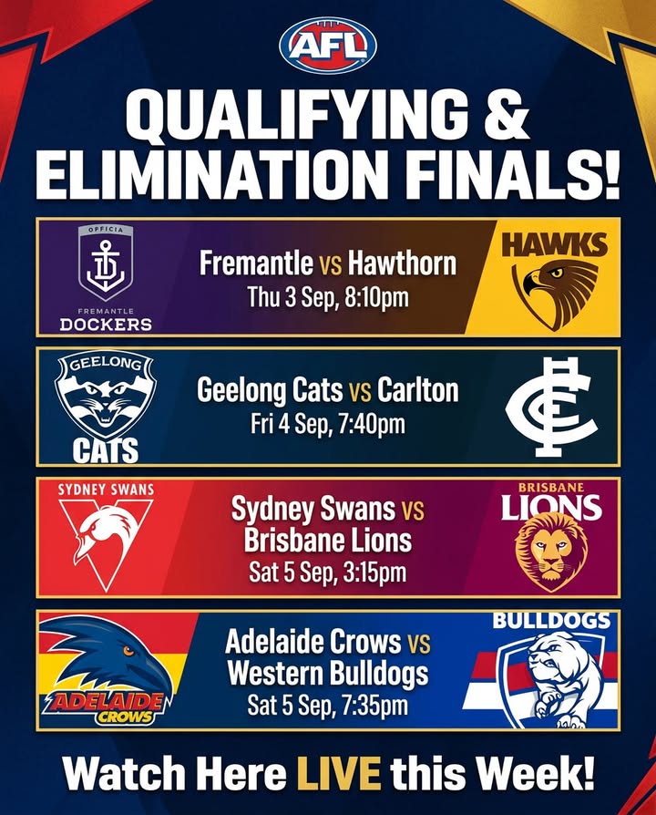 Featured image for “AFL Qualifying & Elimination Finals Live at Club North Haven”